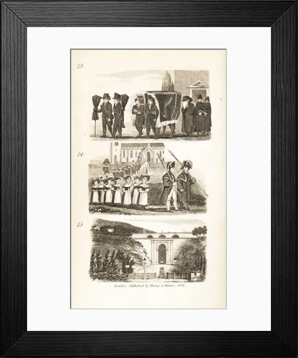 Framed Print : The Funeral, the Charity Children and Highgate Tunnel Framed Print : The Funeral, the Charity Children and Highgate Tunnel