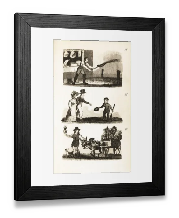 Framed Print : Watering the Streets, Little Boy at the Crossing Framed Print : Watering the Streets, Little Boy at the Crossing