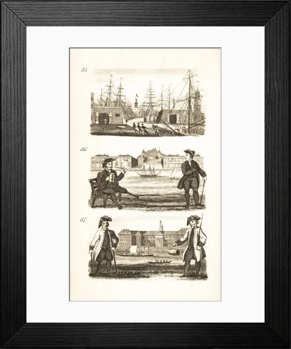 Framed Print : London Docks, Greenwich Hospital and Chelsea Hospital Framed Print : London Docks, Greenwich Hospital and Chelsea Hospital