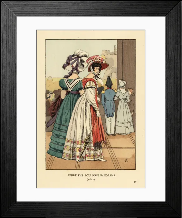 Framed Print : Women inside the Boulogne Panorama, Paris, 1824 Framed Print : Women inside the Boulogne Panorama, Paris, 1824