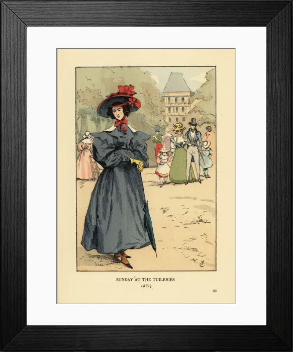 Framed Print : Sunday at the Tuileries, 1831 Framed Print : Sunday at the Tuileries, 1831