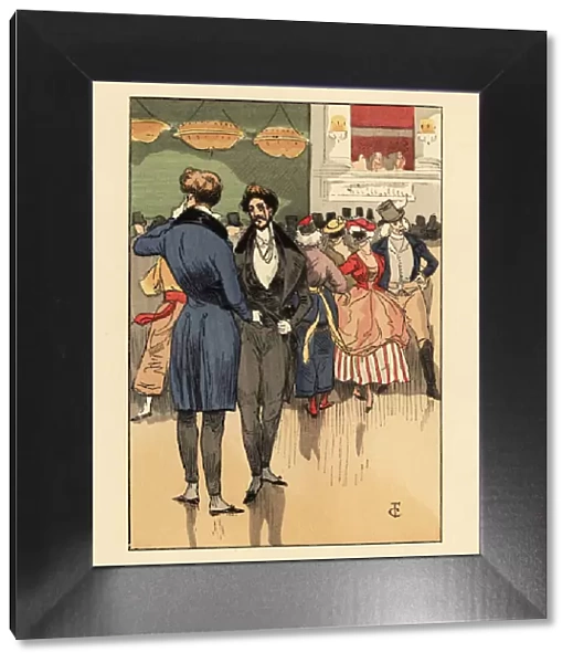Two gentlemen at the Opera Ball, 1835