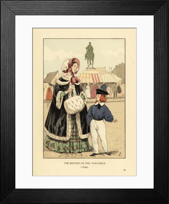 Framed Print : The booths on the Pont Neuf, Paris, 1844 Framed Print : The booths on the Pont Neuf, Paris, 1844