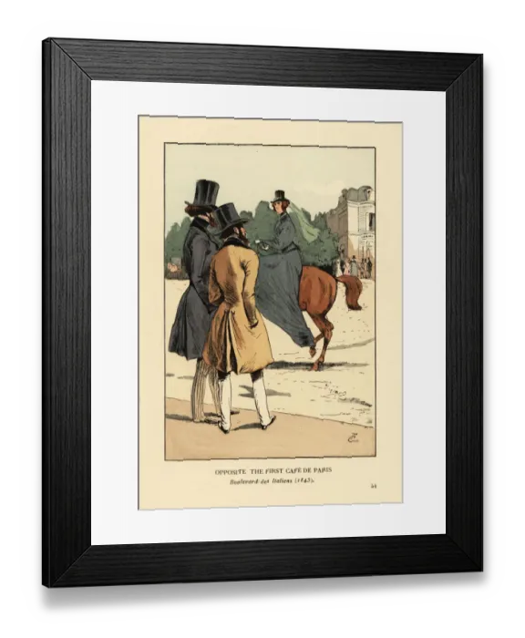 Framed Print : Opposite the first Cafe de Paris, Boulevard des Framed Print : Opposite the first Cafe de Paris, Boulevard des
