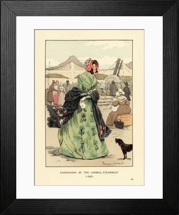 Framed Print : Passengers by the Corbeil Steamboat, Paris, 1846 Framed Print : Passengers by the Corbeil Steamboat, Paris, 1846