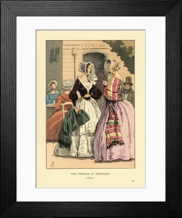 Framed Print : The terrace at Tortoni s, 1847 Framed Print : The terrace at Tortoni s, 1847