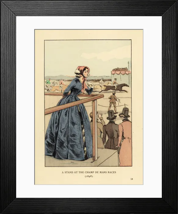 Framed Print : A stand at the Champ de Mars races, 1848 Framed Print : A stand at the Champ de Mars races, 1848