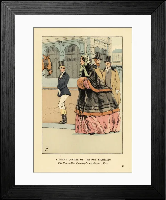 Framed Print : Women on the fashionable rue de Richelieu, Paris, 1854 Framed Print : Women on the fashionable rue de Richelieu, Paris, 1854