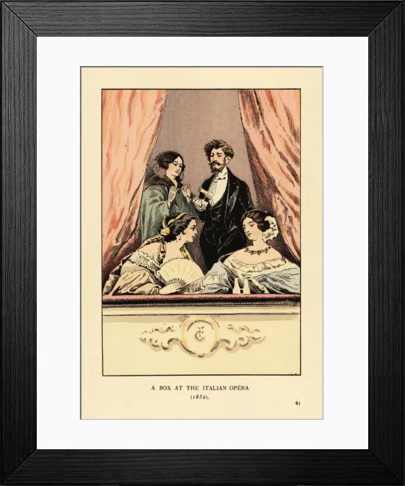 Framed Print : A box at the Italian Opera, 1852 Framed Print : A box at the Italian Opera, 1852