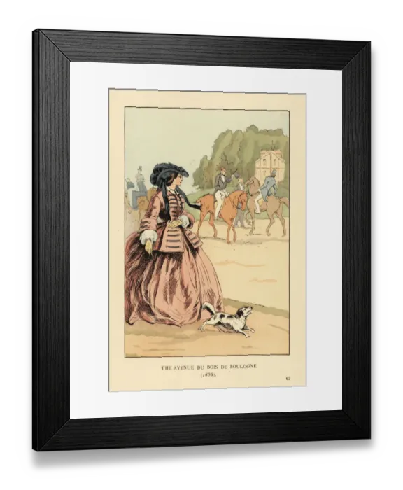 Framed Print : The avenue du Bois de Boulogne, Paris, 1856 Framed Print : The avenue du Bois de Boulogne, Paris, 1856