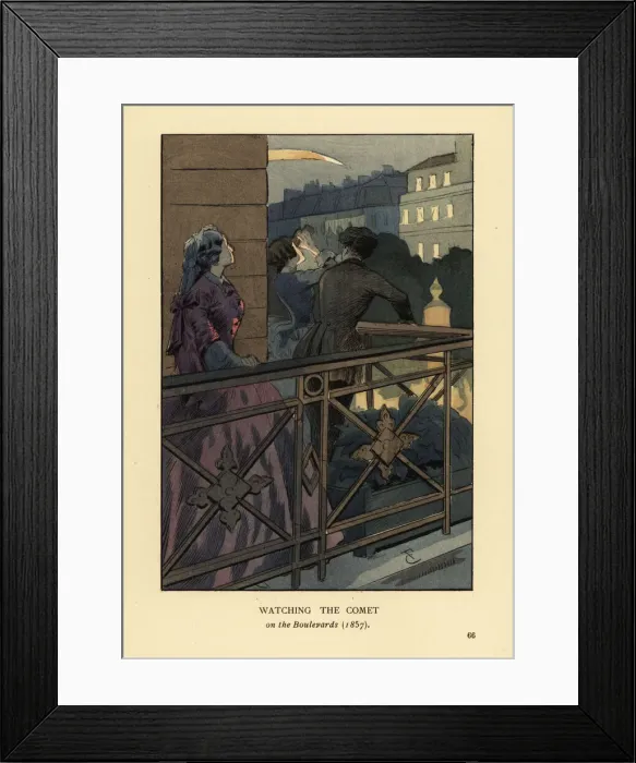 Framed Print : Watching the comet, Paris, 1857 Framed Print : Watching the comet, Paris, 1857