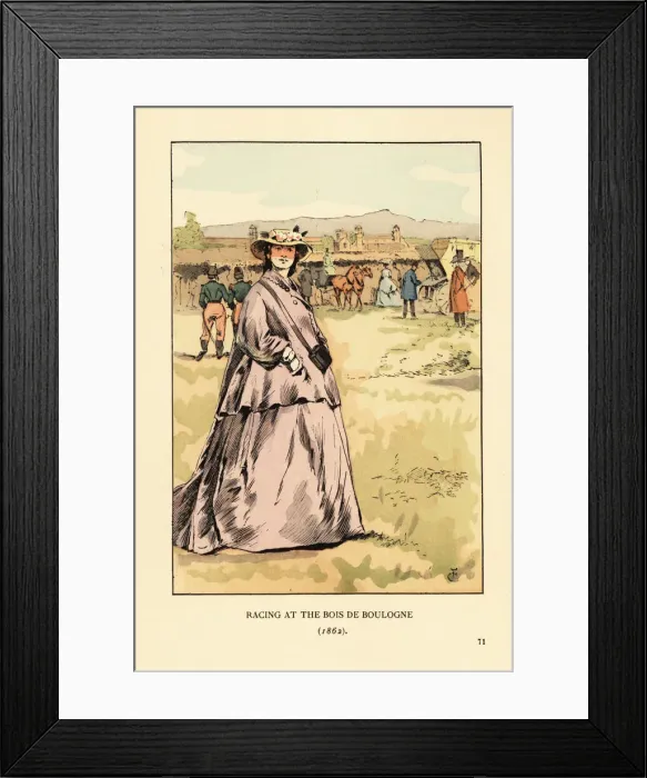 Framed Print : Racing at the Bois de Boulogne, Paris, 1862 Framed Print : Racing at the Bois de Boulogne, Paris, 1862
