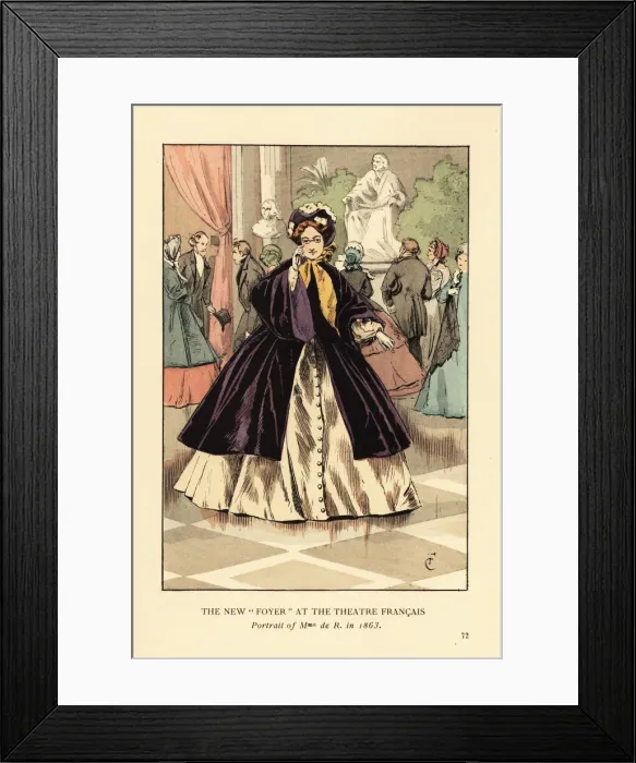 Framed Print : The new foyer at the Theatre Francais, 1863 Framed Print : The new foyer at the Theatre Francais, 1863