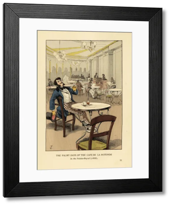 Framed Print : Gentleman smoking in the Cafe de la Rotonde, 1868 Framed Print : Gentleman smoking in the Cafe de la Rotonde, 1868