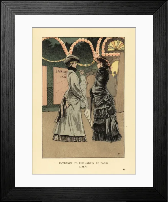 Framed Print : Entrance to the Jardin de Paris, 1883 Framed Print : Entrance to the Jardin de Paris, 1883