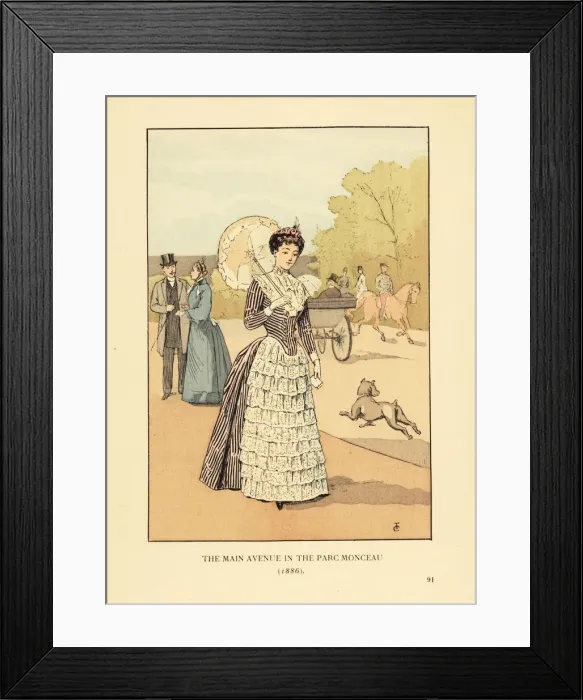 Framed Print : Woman promenading in the Parc Monceau, 1886 Framed Print : Woman promenading in the Parc Monceau, 1886