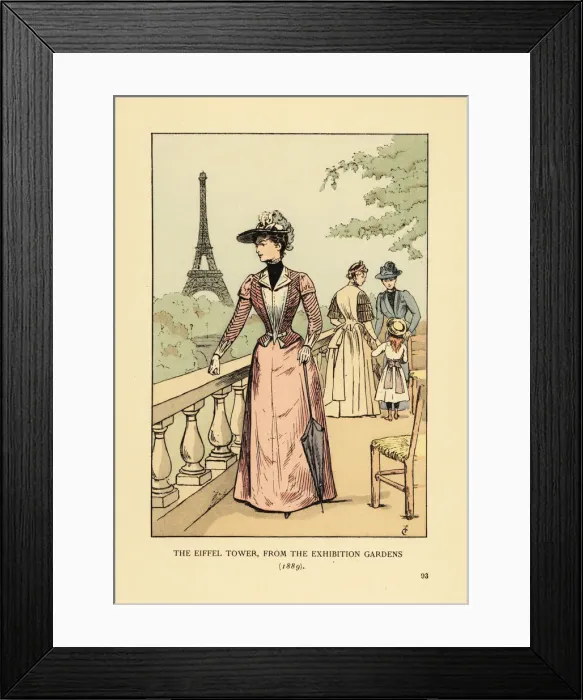 Framed Print : The Eiffel Tower from the Exhibition Gardens, 1889 Framed Print : The Eiffel Tower from the Exhibition Gardens, 1889