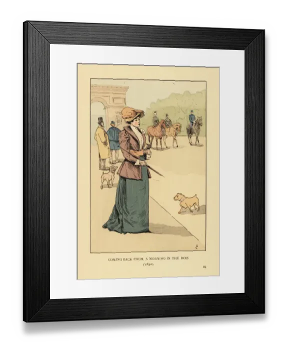 Framed Print : Woman returning from the Bois de Boulogne, 1890 Framed Print : Woman returning from the Bois de Boulogne, 1890