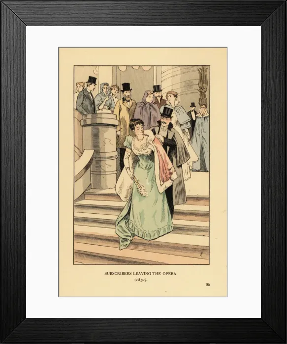 Framed Print : Subscribers leaving the opera, 1891 Framed Print : Subscribers leaving the opera, 1891