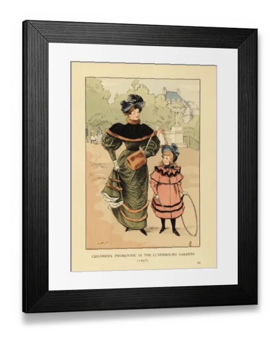 Framed Print : Childrens promenade in the Luxembourg Gardens, 1893 Framed Print : Childrens promenade in the Luxembourg Gardens, 1893