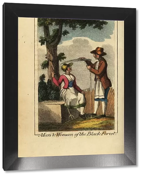 Man and woman of the Black Forest, Germany, 1818