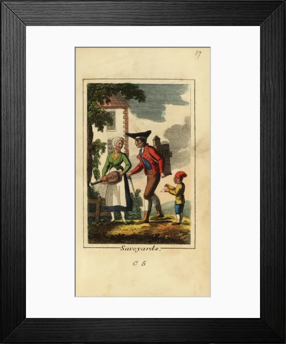 Framed Print : Street entertainers or Savoyards, 1818 Framed Print : Street entertainers or Savoyards, 1818