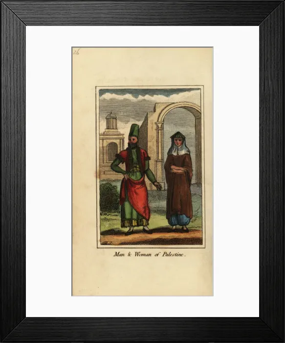 Framed Print : Man and woman of Palestine, 1818 Framed Print : Man and woman of Palestine, 1818