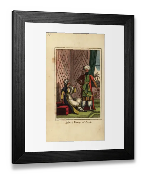 Framed Print : Man and woman of Persia, 1818 Framed Print : Man and woman of Persia, 1818