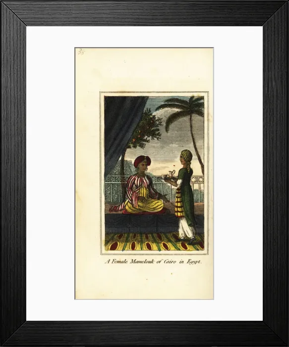 Framed Print : A female Mamelouk of Cairo in Egypt, 1818 Framed Print : A female Mamelouk of Cairo in Egypt, 1818