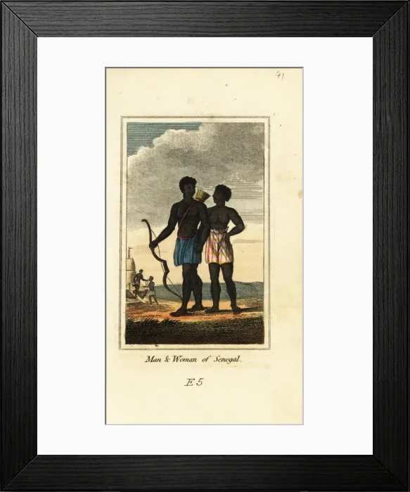 Framed Print : Man and woman of Senegal, 1818 Framed Print : Man and woman of Senegal, 1818