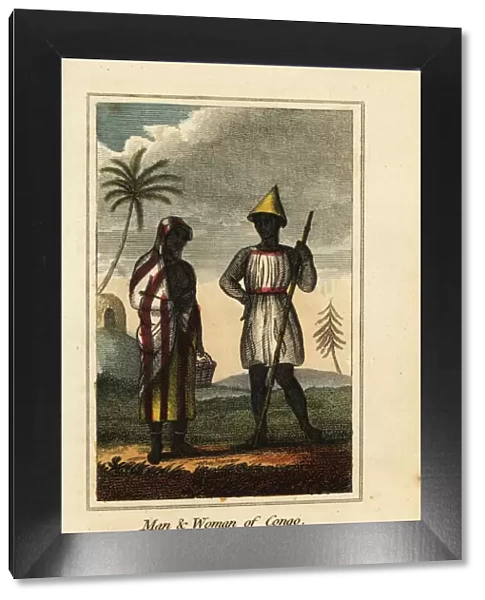 Man and woman of Congo, Africa, 1818
