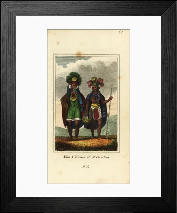 Framed Print : Man and woman of Nuku Hiva, Marquesas Islands, Polynesia Framed Print : Man and woman of Nuku Hiva, Marquesas Islands, Polynesia
