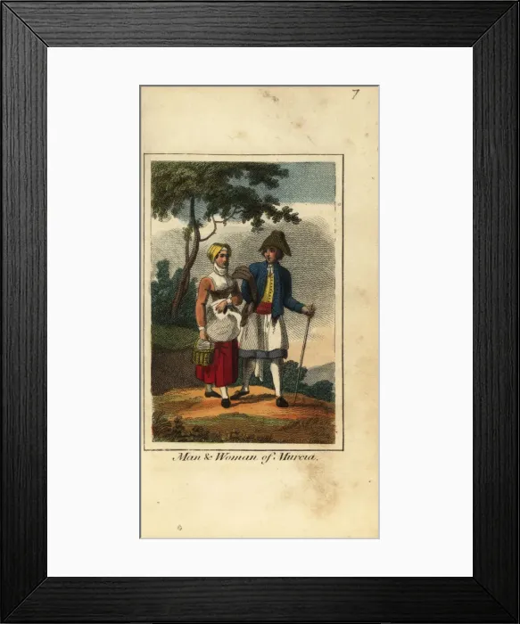 Framed Print : Man and woman of Murcia, Spain, 1818 Framed Print : Man and woman of Murcia, Spain, 1818