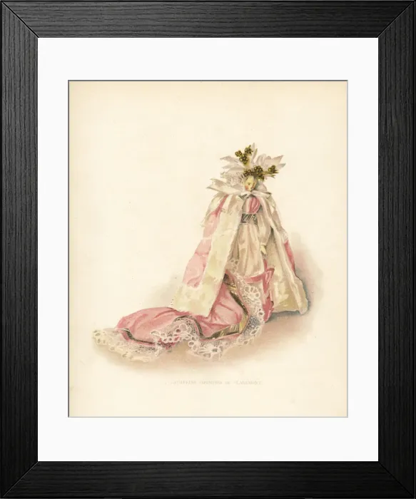 Framed Print : Catherine Countess of Claremont doll dressed by Princess