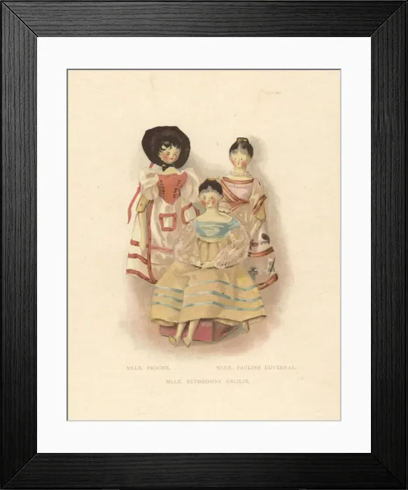 Framed Print : Ballerinas Proche, Duvernay and Ancilin as dolls Framed Print : Ballerinas Proche, Duvernay and Ancilin as dolls