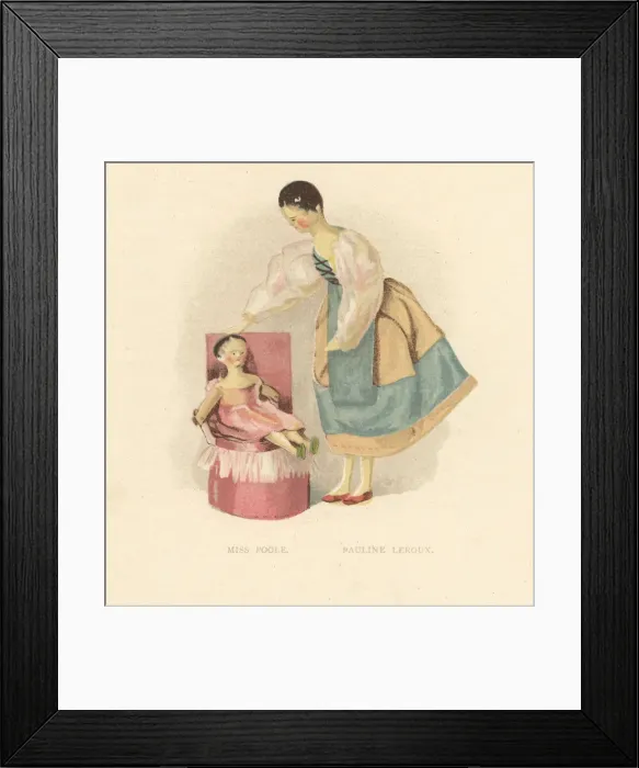 Framed Print : Dolls of ballet dancer Pauline Leroux and child actress Framed Print : Dolls of ballet dancer Pauline Leroux and child actress