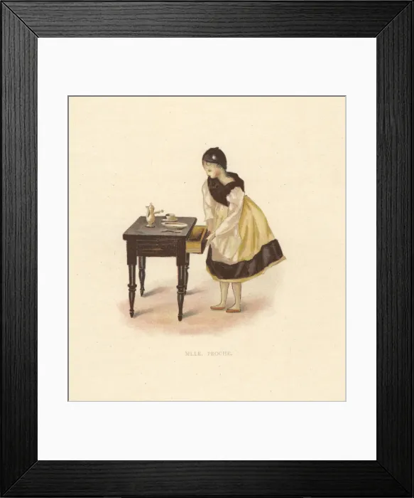 Framed Print : Doll of dancer Mlle. Proche Giubelei dressed by Princess Framed Print : Doll of dancer Mlle. Proche Giubelei dressed by Princess