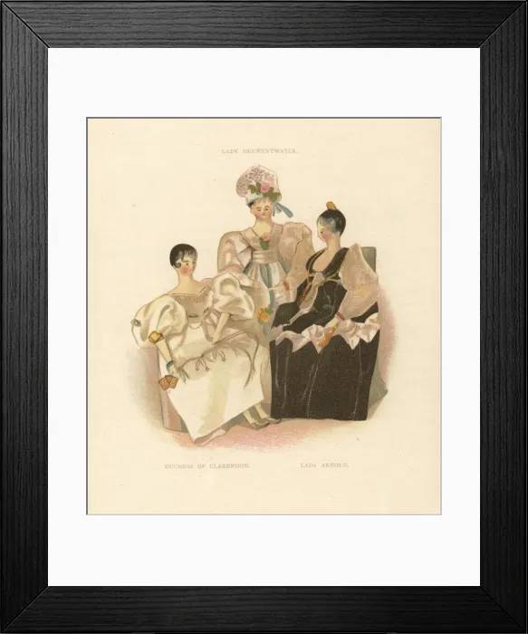 Framed Print : Dolls of courtiers dressed by Princess Victoria Framed Print : Dolls of courtiers dressed by Princess Victoria