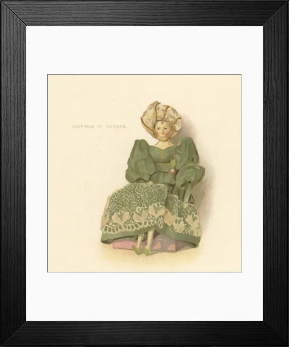 Framed Print : Doll representing courtier Juno, Countess of Durham Framed Print : Doll representing courtier Juno, Countess of Durham