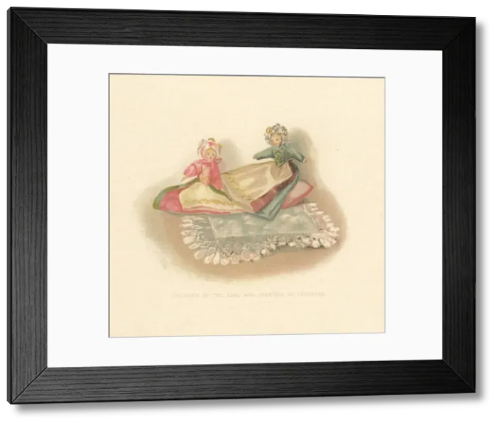 Framed Print : Dolls of the children of the Earl and Countess of Leicester Framed Print : Dolls of the children of the Earl and Countess of Leicester