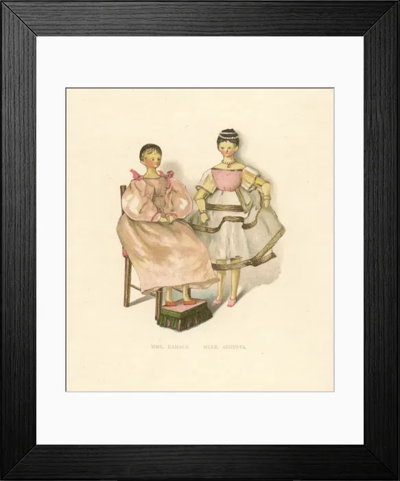 Framed Print : Dolls representing Eugenie Dahaly and ballerina Framed Print : Dolls representing Eugenie Dahaly and ballerina