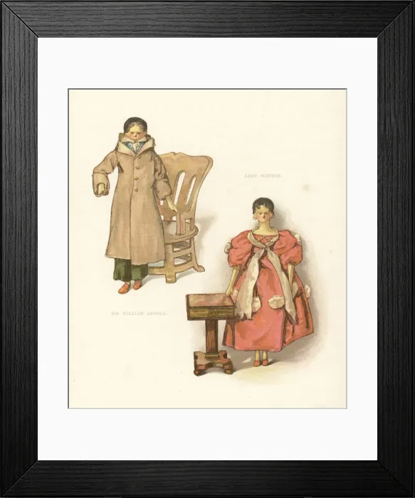 Framed Print : Dolls representing courtiers Sir William Arnold Framed Print : Dolls representing courtiers Sir William Arnold