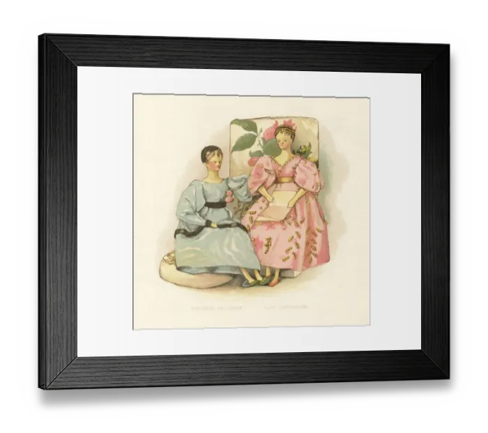 Framed Print : Dolls of courtiers Duchesse de Conde and Lady Barrington Framed Print : Dolls of courtiers Duchesse de Conde and Lady Barrington