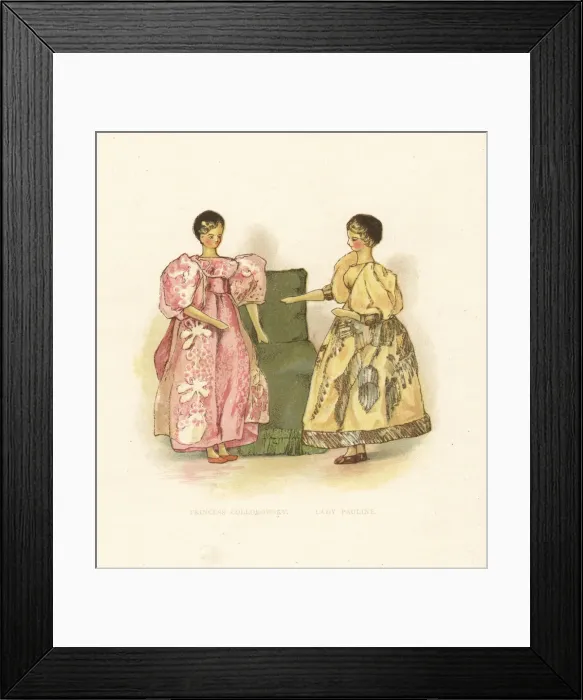 Framed Print : Dolls of courtiers Princess Collorowsky and Lady Pauline Framed Print : Dolls of courtiers Princess Collorowsky and Lady Pauline