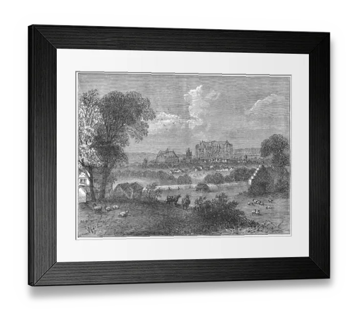 Framed Print : The Mall. 19th century artists impression of The Mall in 1450. Date: 1875 Framed Print : The Mall. 19th century artists impression of The Mall in 1450. Date: 1875