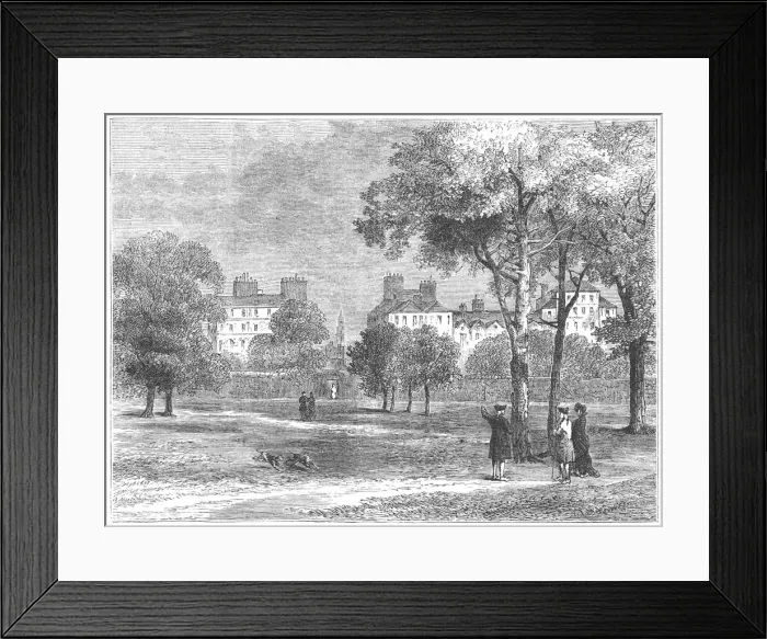 Framed Print : Hyde Park. View of the Grosvenor Street entrance to Hyde Park. 1780. Date: 1875 Framed Print : Hyde Park. View of the Grosvenor Street entrance to Hyde Park. 1780. Date: 1875