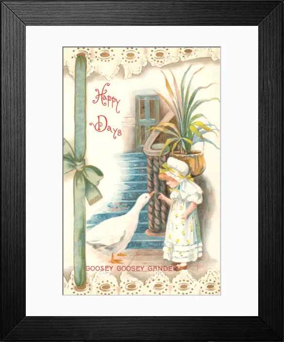 Framed Print : Goosey Goosey Gander Framed Print : Goosey Goosey Gander