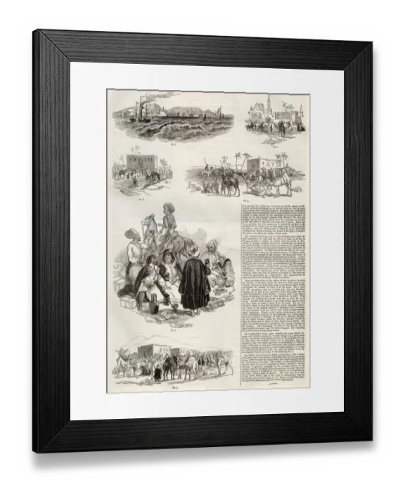 Framed Print : Waghorns Overland Route from India Date: 1842 Framed Print : Waghorns Overland Route from India Date: 1842