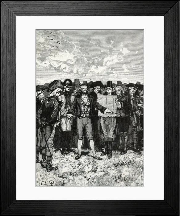 Framed Print : French sourcier Bleton, blindfolded and using no apparatus Framed Print : French sourcier Bleton, blindfolded and using no apparatus
