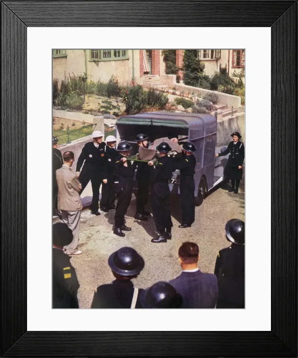 Framed Print : An Ambulance with Wardens helping in an emergency Framed Print : An Ambulance with Wardens helping in an emergency